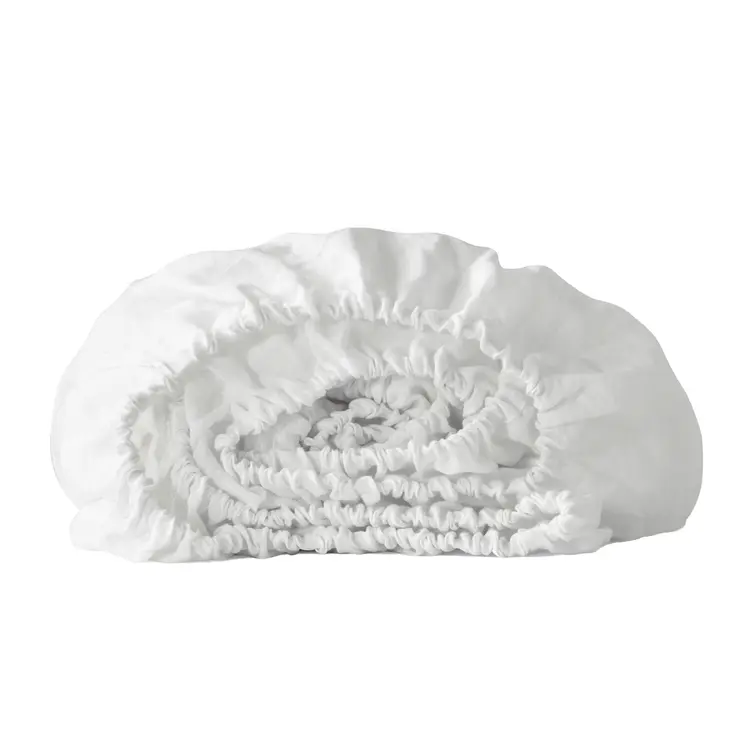 Ivory Linen King Fitted sheet