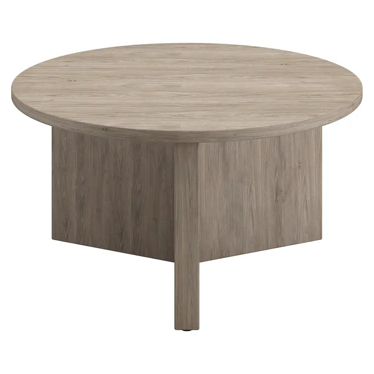 32" Gray Round Coffee Table