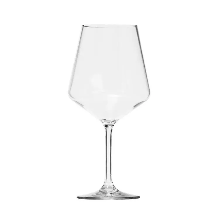 Set of Four Clear Tritan Plastic Stemmed All Purpose Wine Glasses