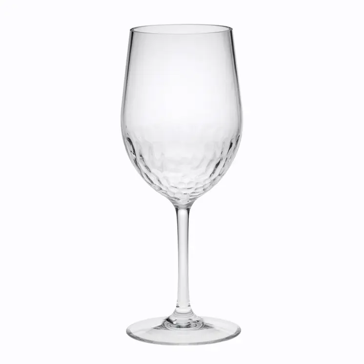 Set of Four Clear Tritan Plastic Stemmed All Purpose Wine Glass