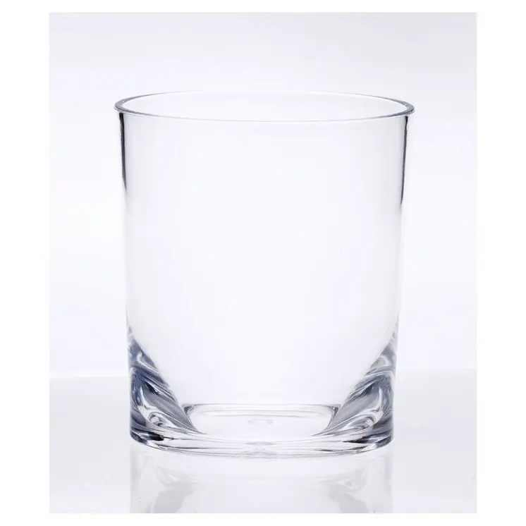 Set of Four Clear Tritan Plastic Stemless Whiskey Glass