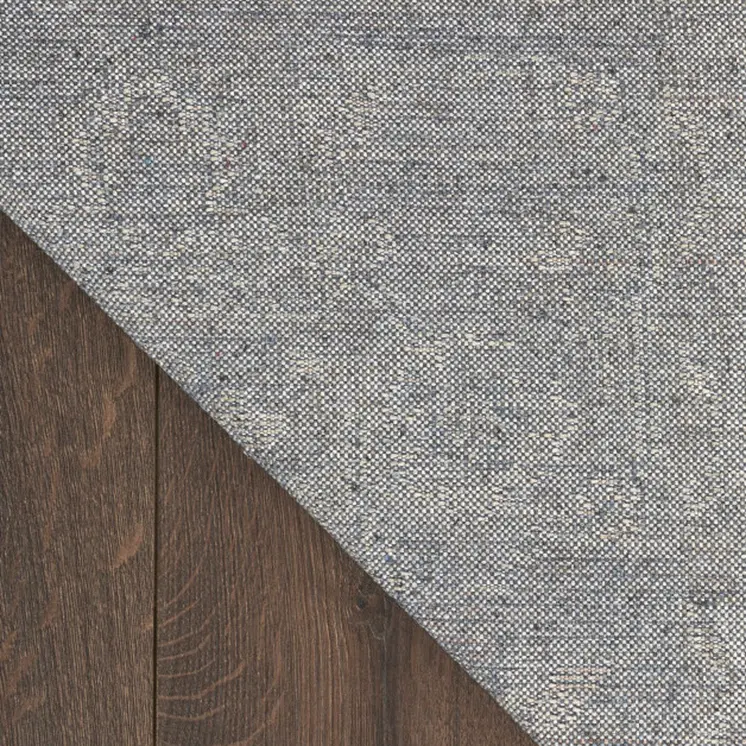 9' X 12' Light Blue Oriental Power Loom Distressed Area Rug