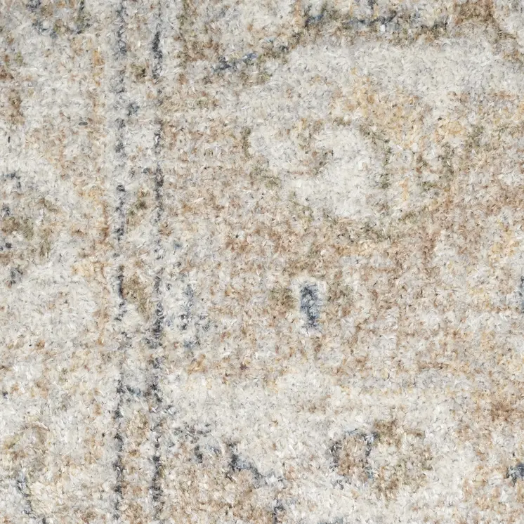 9' X 12' Beige Oriental Power Loom Area Rug