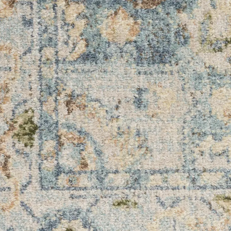 7' X 9' Gray Oriental Power Loom Distressed Washable Area Rug