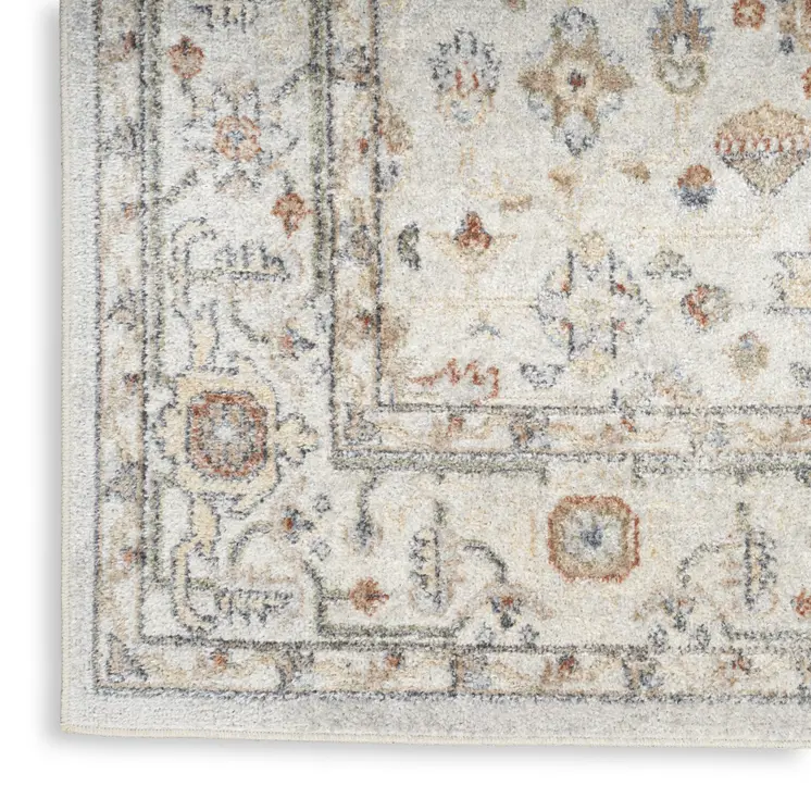 3' X 5' Gray Oriental Power Loom Distressed Washable Area Rug
