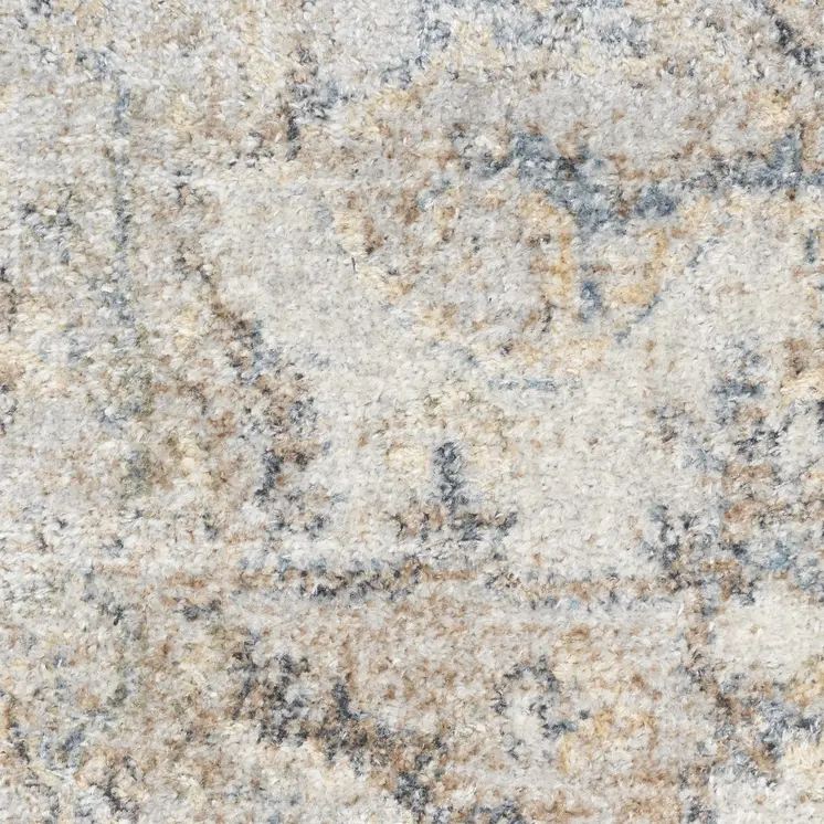 8' Gray And Ivory Oriental Washable Runner Rug