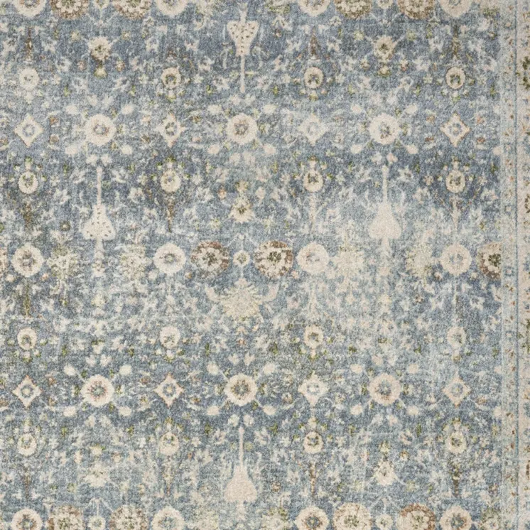 3' X 5' Silver Oriental Power Loom Washable Area Rug