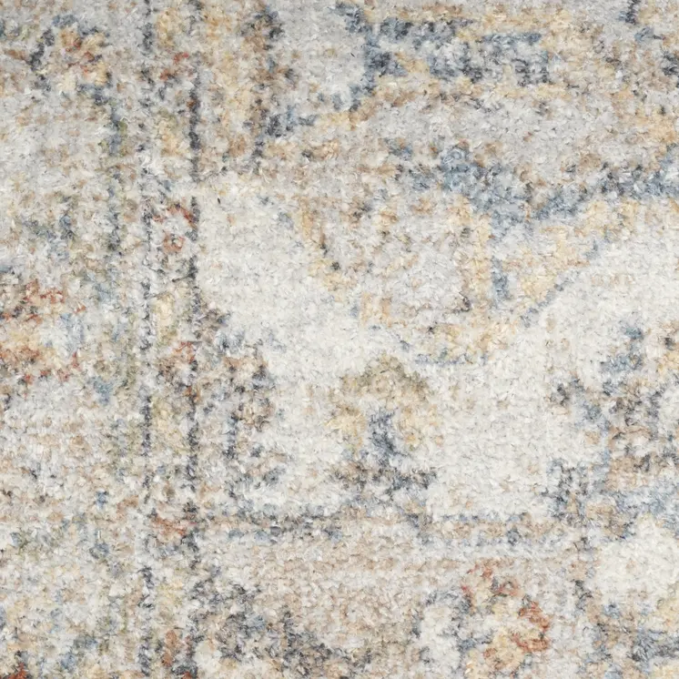 8' X 10' Gray Oriental Power Loom Washable Area Rug