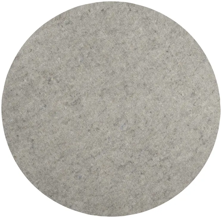 5' Round Gray Non Slip Rug Pad