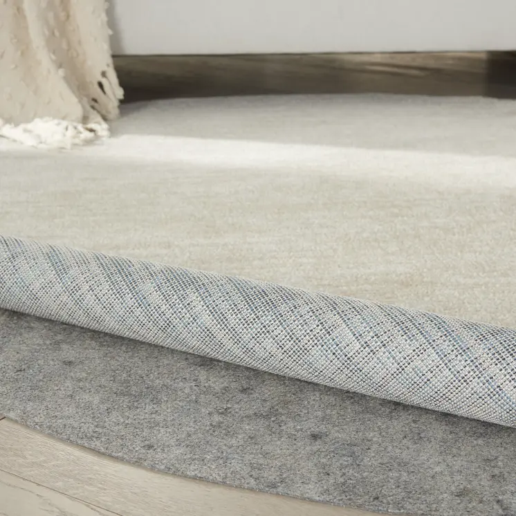 5' Round Gray Non Slip Rug Pad