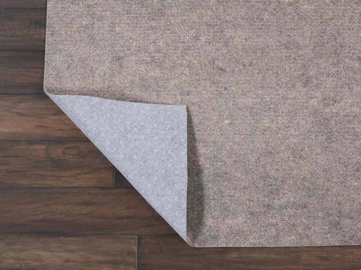 5' Round Gray Non Slip Rug Pad