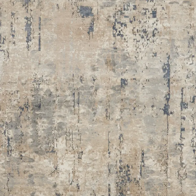 9' X 12' Beige Abstract Power Loom Area Rug