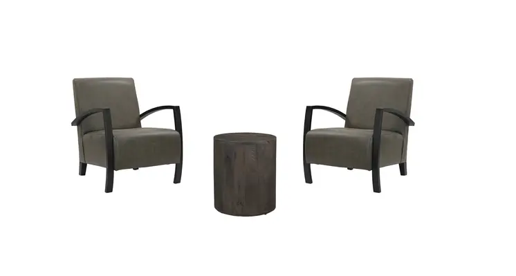 18" Wood Brown Solid Wood Round End Table