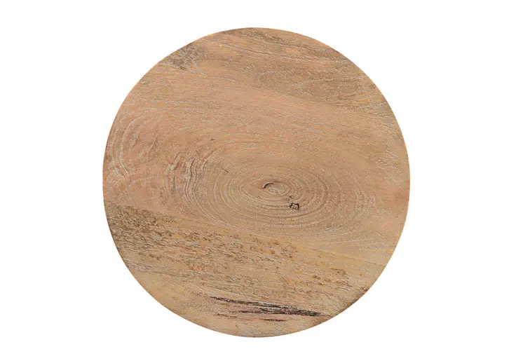 18" Natural Solid Wood Round End Table