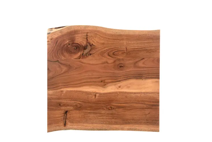 24" Brown Solid Wood Square End Table