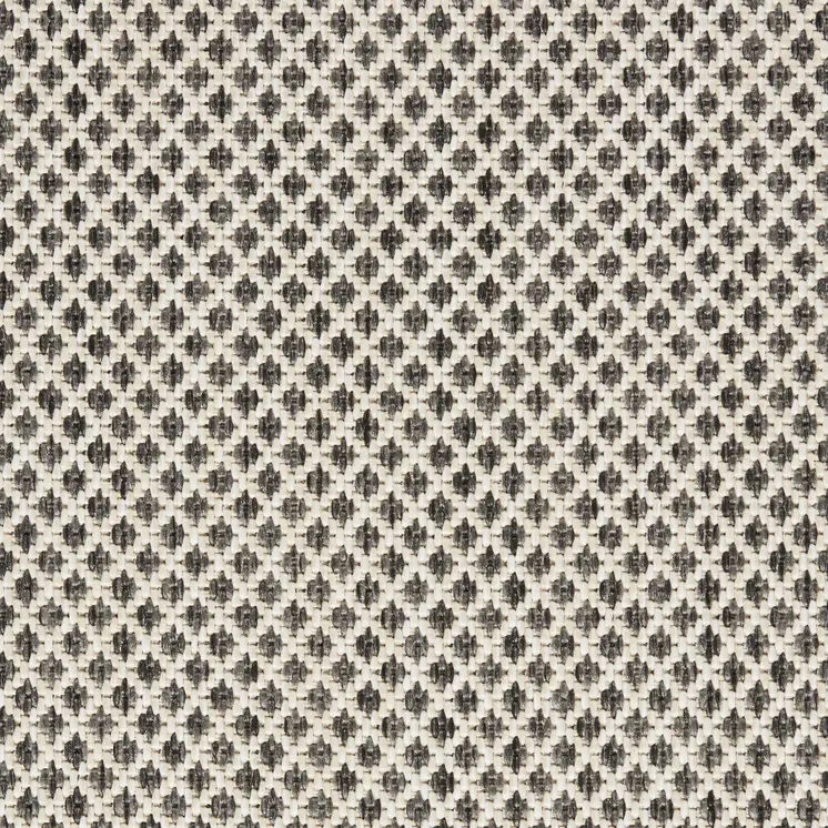 8' Charcoal Square Geometric Power Loom Area Rug