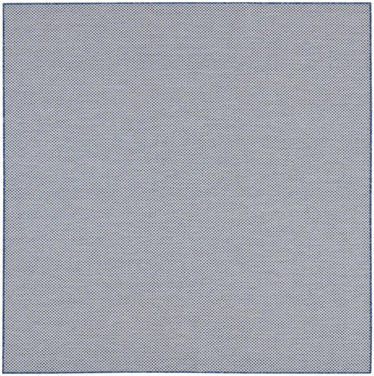 8' Blue and Ivory Indoor Outdoor Area Rug
