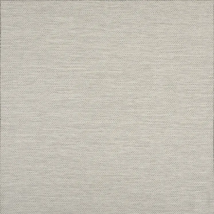 8' Silver Square Geometric Power Loom Area Rug