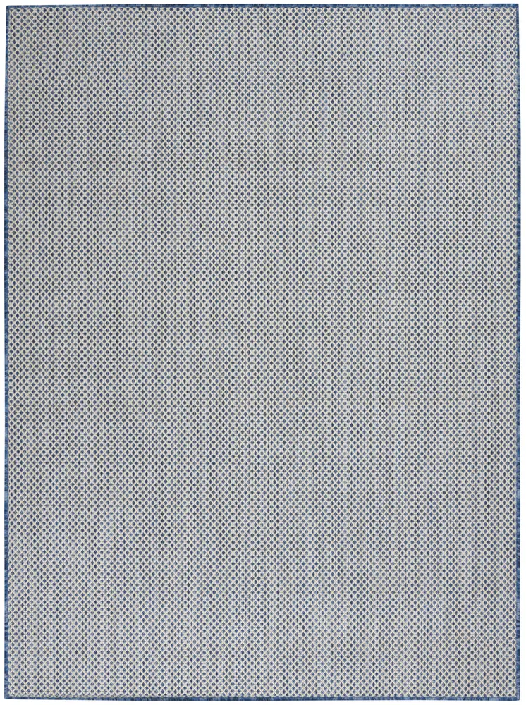 4' X 6' Blue Geometric Power Loom Area Rug