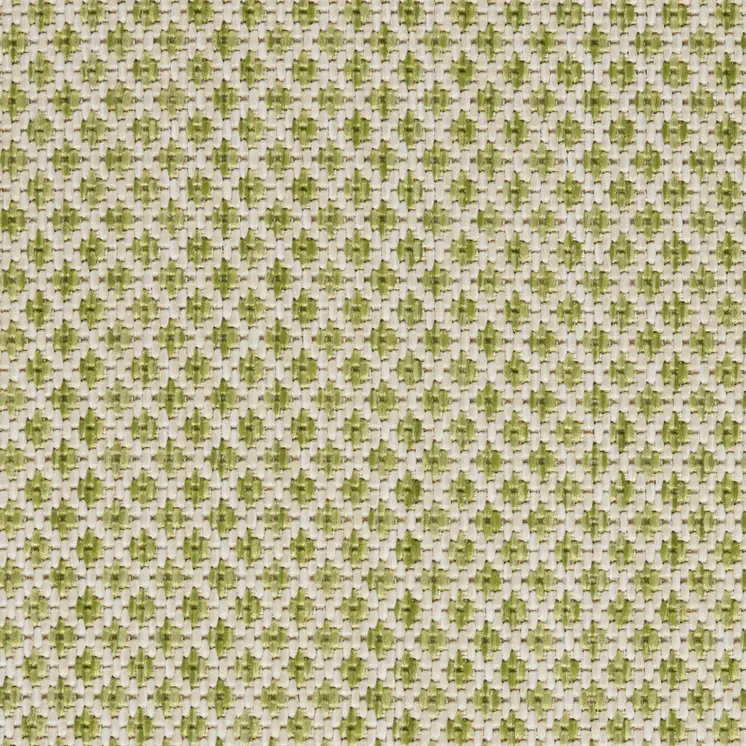 8' X 10' Green And Ivory Indoor Outdoor Area Rug