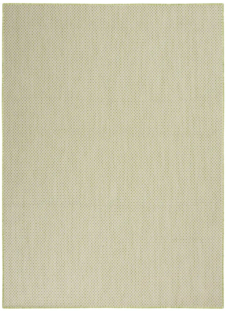 4' X 6' Green Geometric Power Loom Area Rug