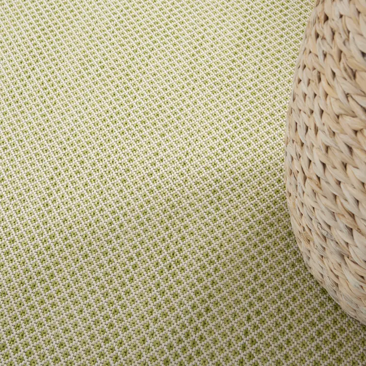 4' X 6' Green Geometric Power Loom Area Rug