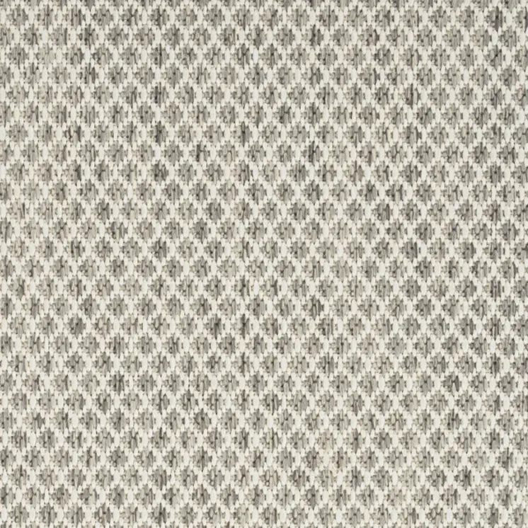 6' X 9' Ivory and Silver Indoor Outdoor Area Rug