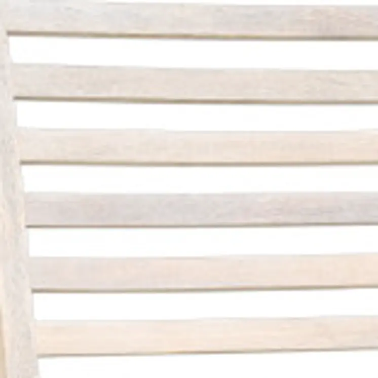 Set of Two White Wood Ladder Back Dining Side Chairs