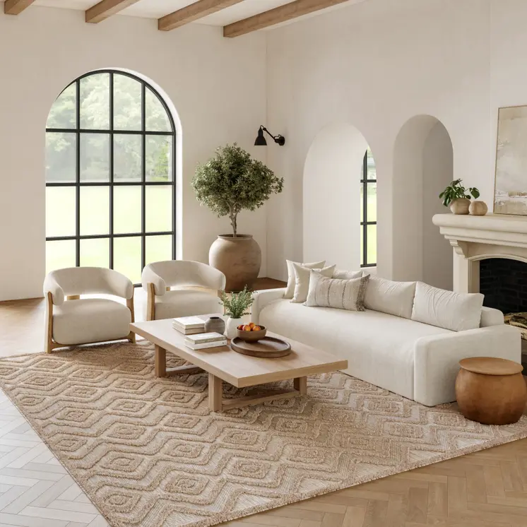 9' X 12' Beige Indoor Outdoor Area Rug