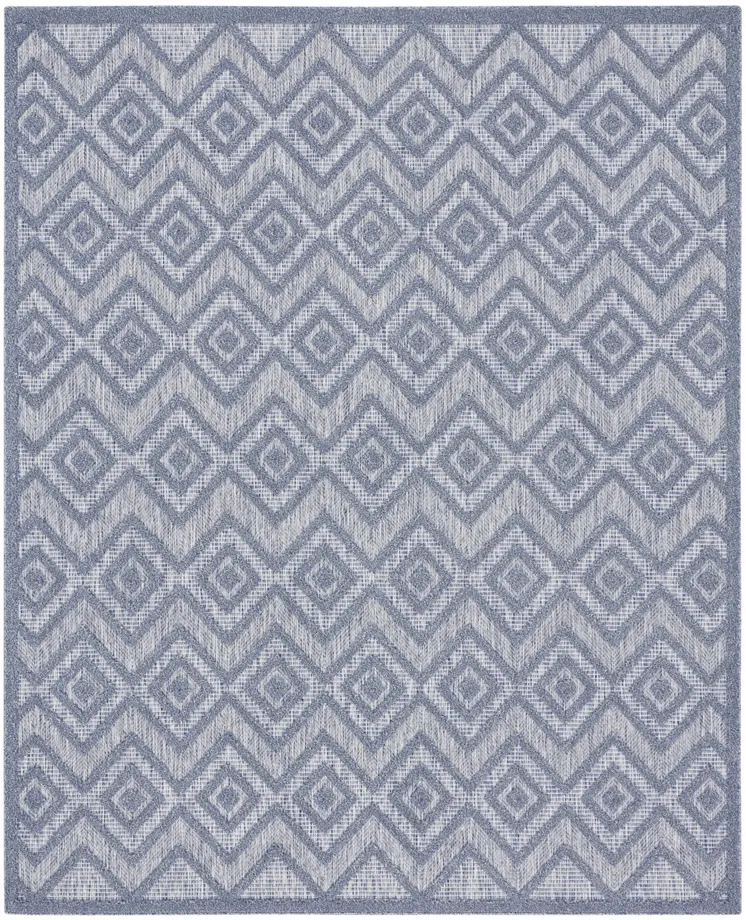 8' X 10' Blue Indoor Outdoor Area Rug