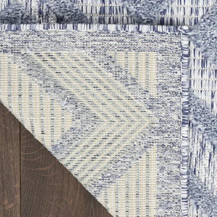 9' X 12' Denim Blue Indoor Outdoor Area Rug