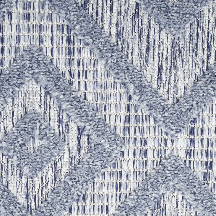 9' X 12' Denim Blue Indoor Outdoor Area Rug