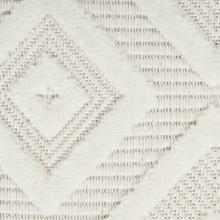 9' X 12' Ivory And White Indoor Outdoor Area Rug