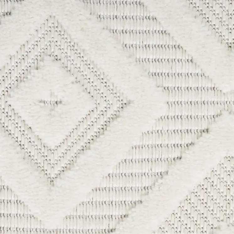 9' X 12' Ivory And White Indoor Outdoor Area Rug