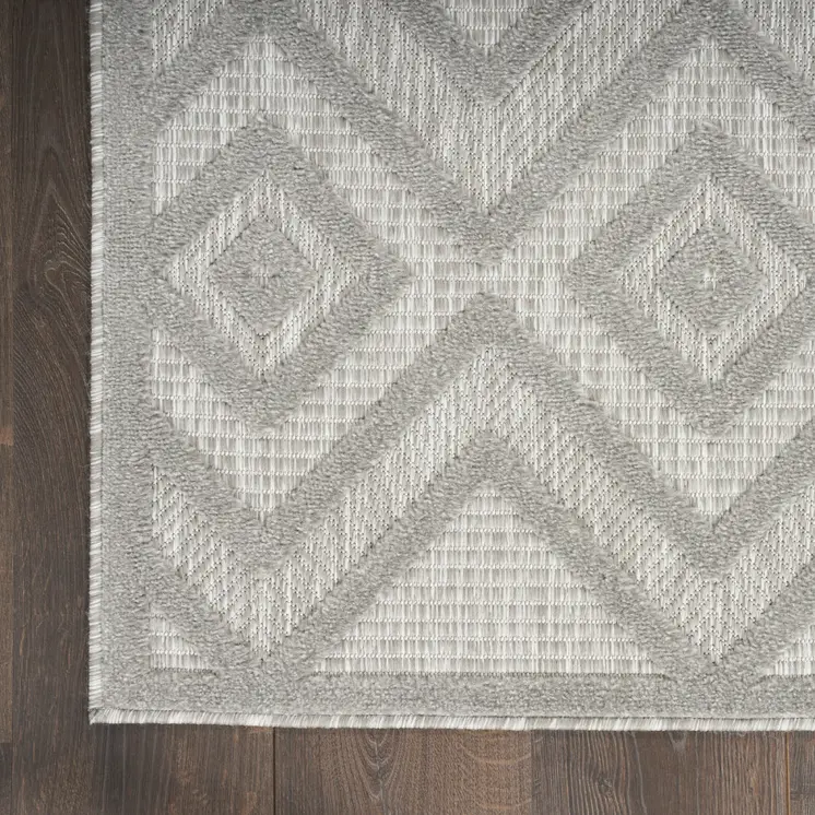 8' X 10' Gray Indoor Outdoor Area Rug