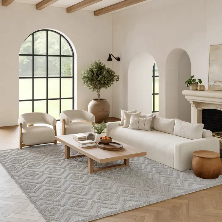 8' X 10' Gray Indoor Outdoor Area Rug