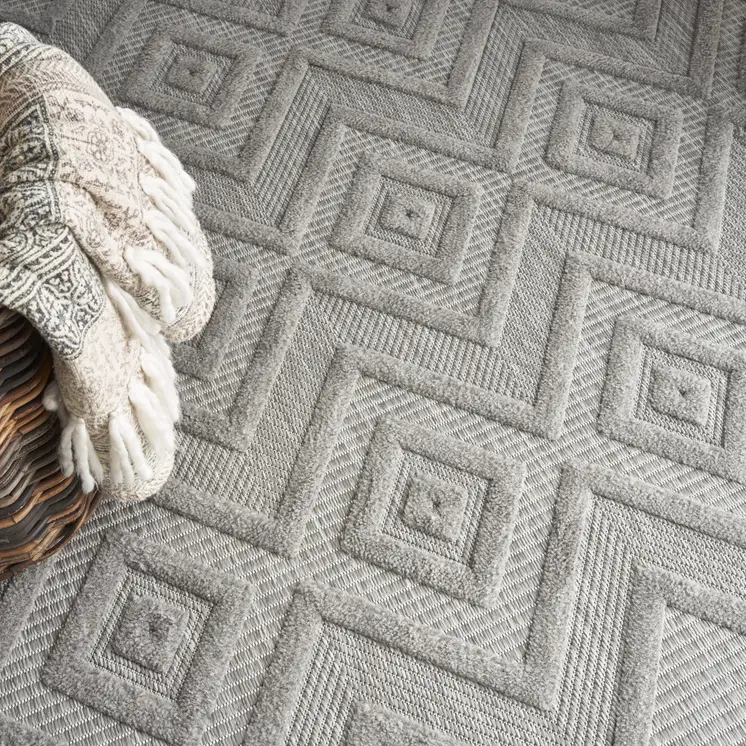 8' X 10' Gray Indoor Outdoor Area Rug