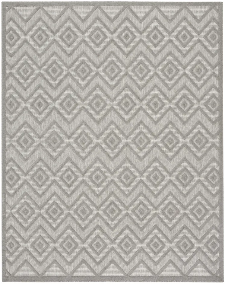 8' X 10' Gray Indoor Outdoor Area Rug