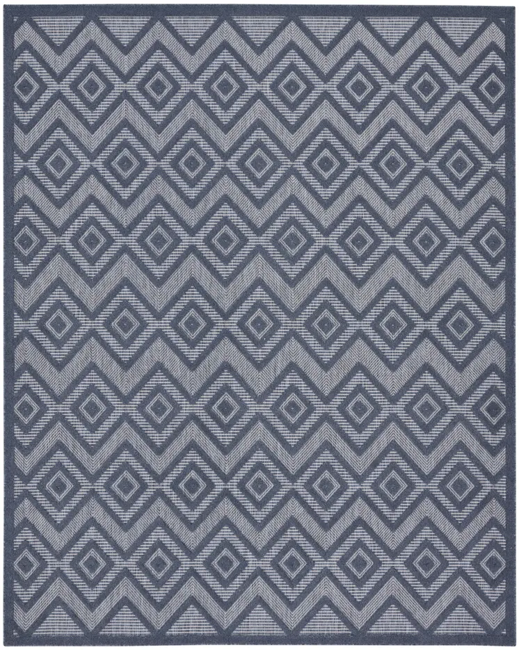 7' X 10' Navy Blue Indoor Outdoor Area Rug
