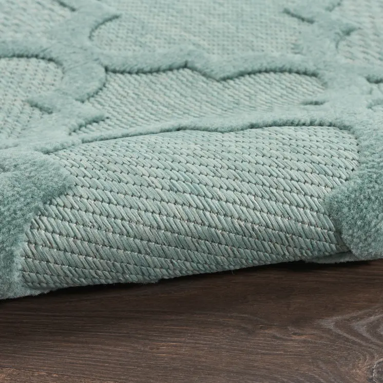 8' X 10' Aqua Indoor Outdoor Area Rug