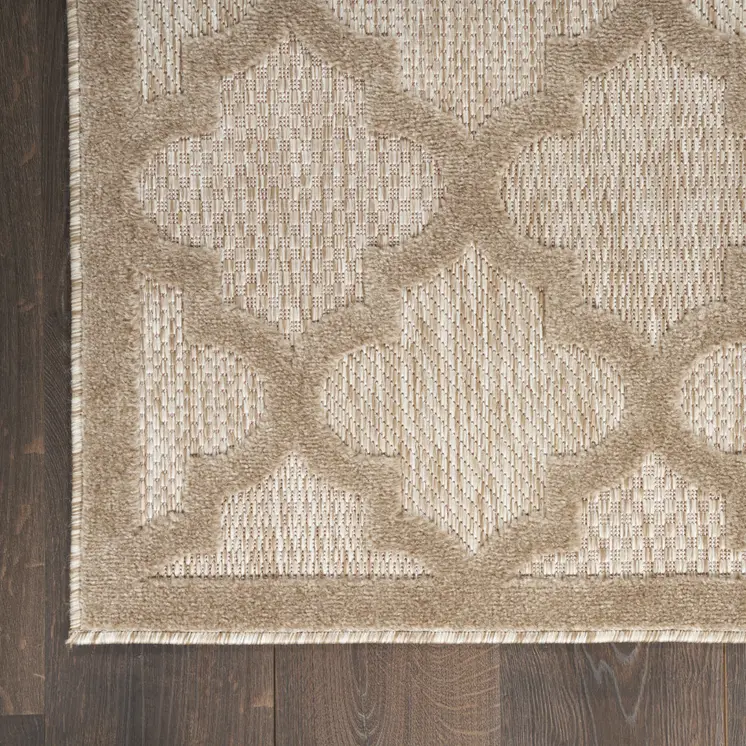 8' X 10' Beige Indoor Outdoor Area Rug