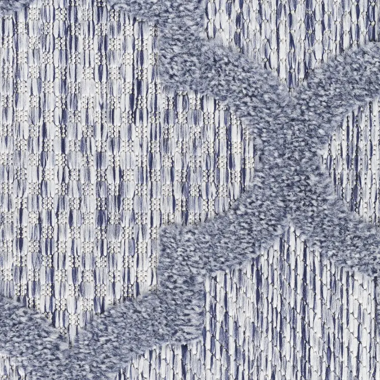 7' X 10' Blue Indoor Outdoor Area Rug