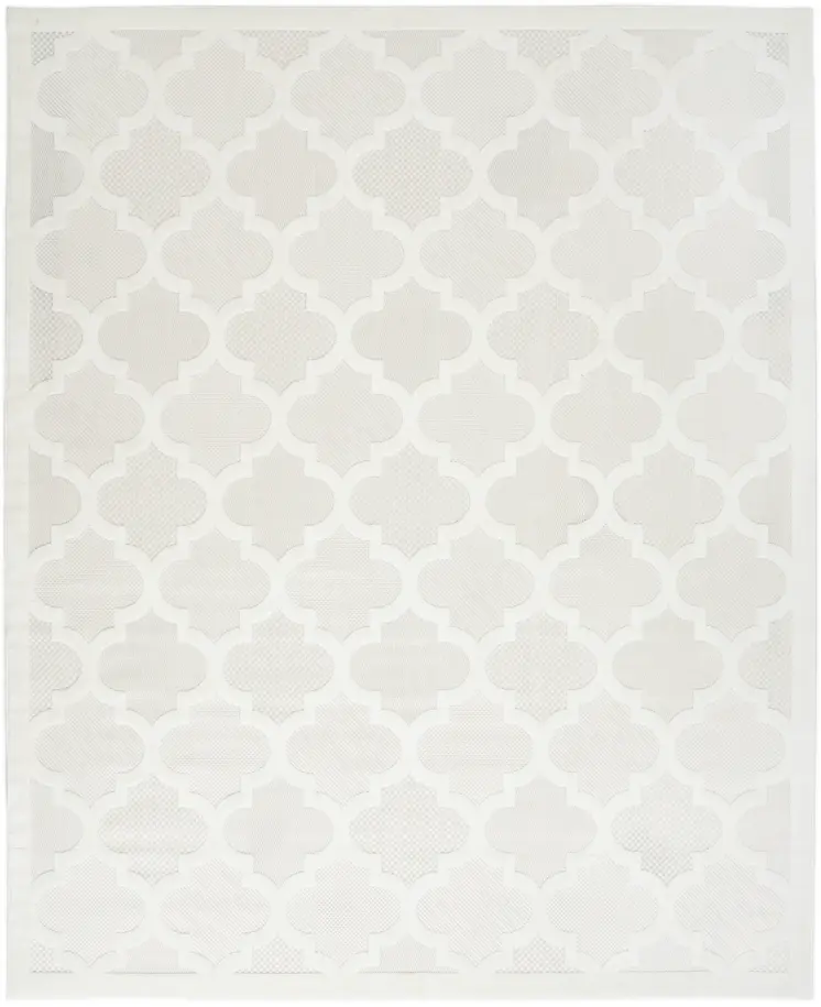 8' X 10' Cream Indoor Outdoor Area Rug