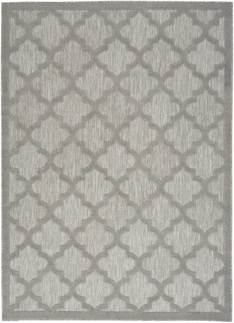 6' X 9' Gray Geometric Flatweave Area Rug