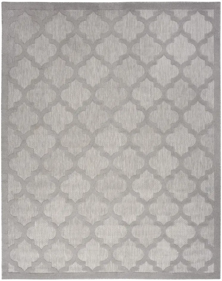 8' X 10' Gray Indoor Outdoor Area Rug