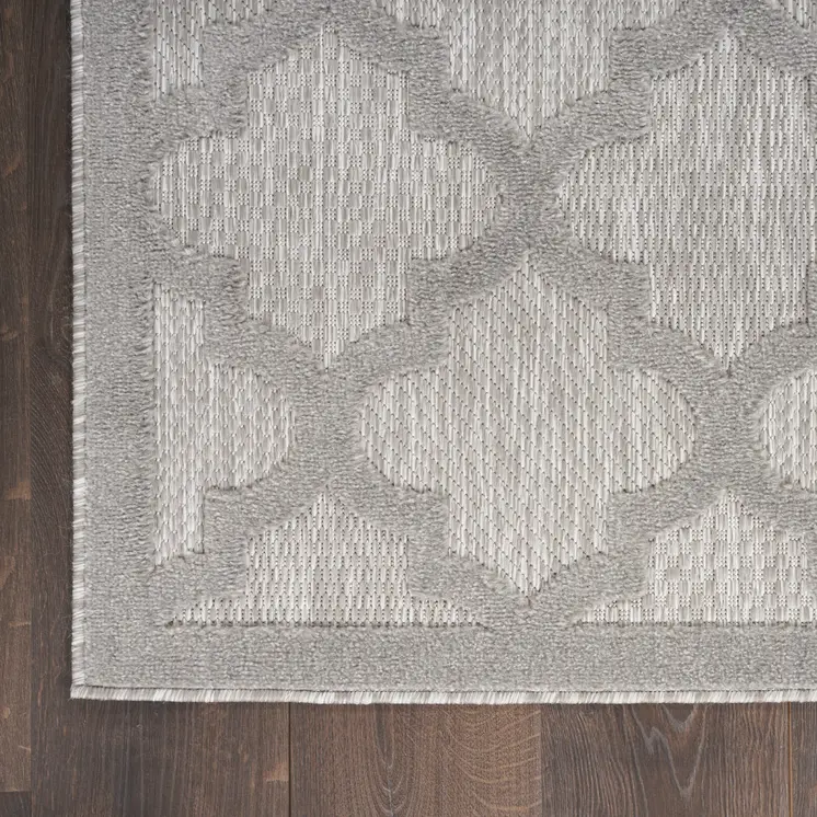 8' X 10' Gray Indoor Outdoor Area Rug