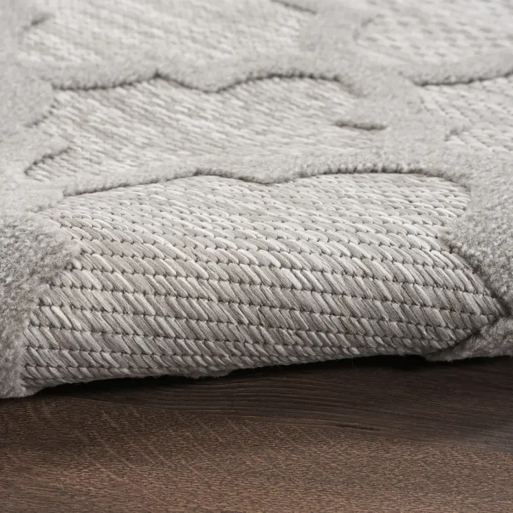 8' X 10' Gray Indoor Outdoor Area Rug