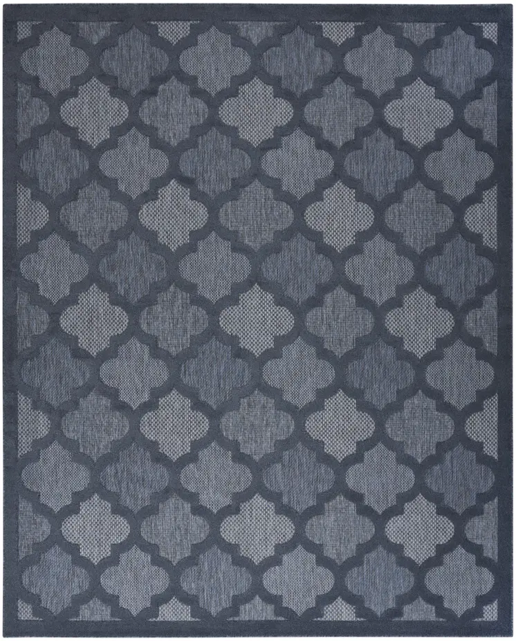 7' X 10' Navy Blue Indoor Outdoor Area Rug