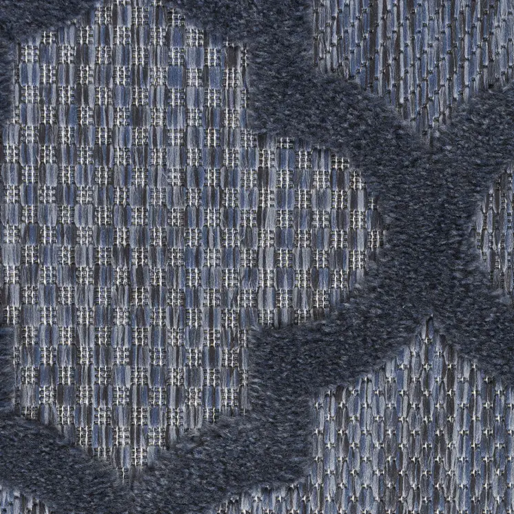 7' X 10' Navy Blue Indoor Outdoor Area Rug