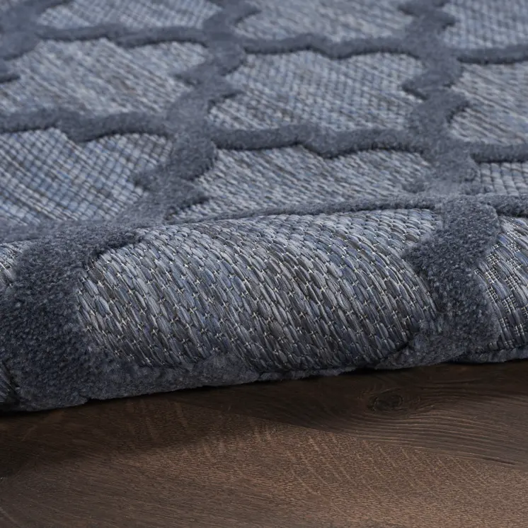 8' X 10' Navy Blue Indoor Outdoor Area Rug